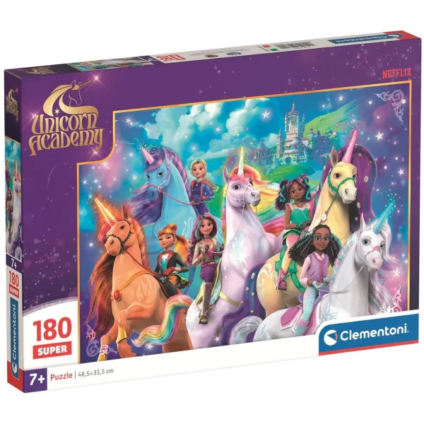 Unicorn Akadémia skupinový obrázok 180ks puzzle - Clementoni obrázok 1