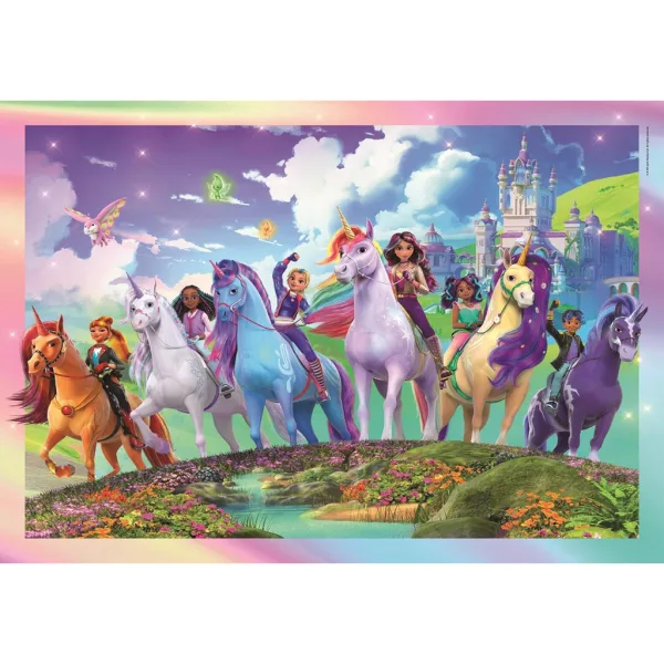 Unicorn Akadémia tím 104ks Supercolor puzzle - Clementoni obrázok 2