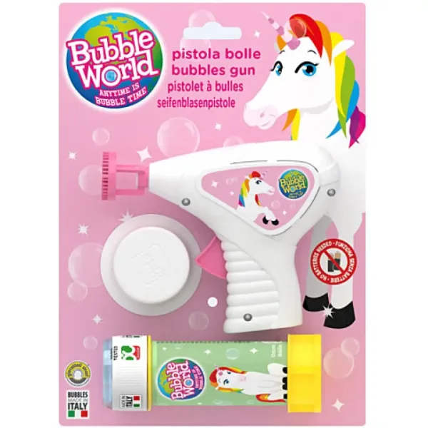 Unicorn bublifuk pištoľ set so 60ml tekutinou obrázok 1