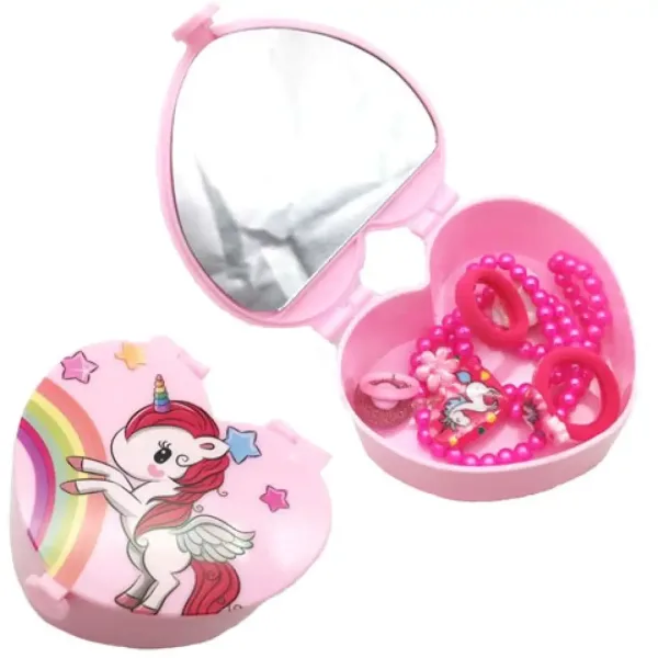 Unicorn set krásy v zásobníkou v tvare srdca obrázok 1