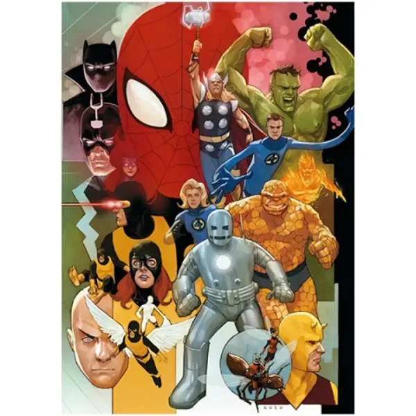 Vysokokvalitná kolekcia: Marvel superhrdinovia 80. rokov 1000-dielny prémiový HQC puzzle 69x50cm - Clementoni obrázok 2