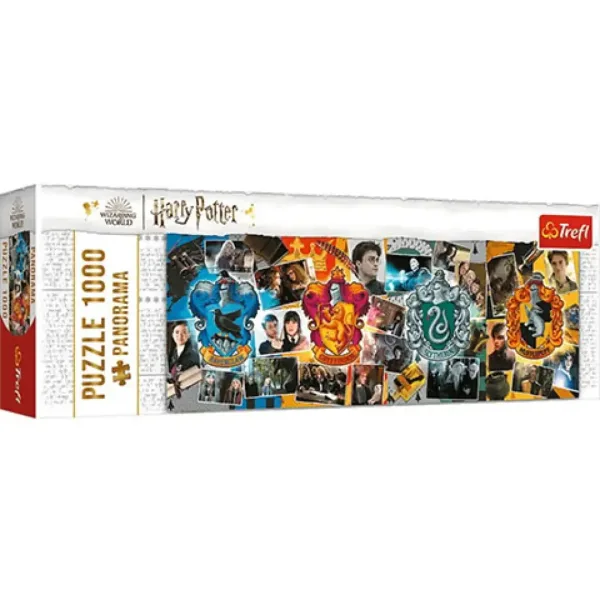 Wizarding World: Štyri domy Rokfortu Panorama puzzle 1000ks - Trefl obrázok 1