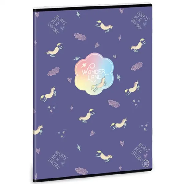 Wonderland unicorn štvorcový zošit A/4 obrázok 1