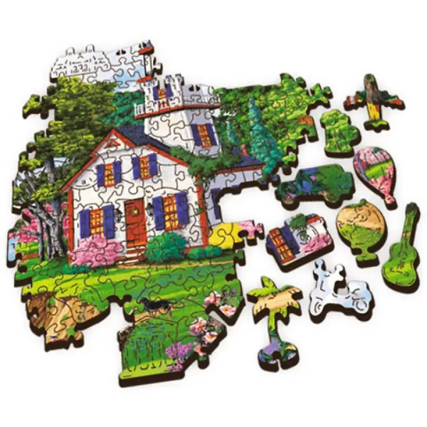 Wood Craft: Letný prístav, 500+1-dielne drevené puzzle - Trefl obrázok 3