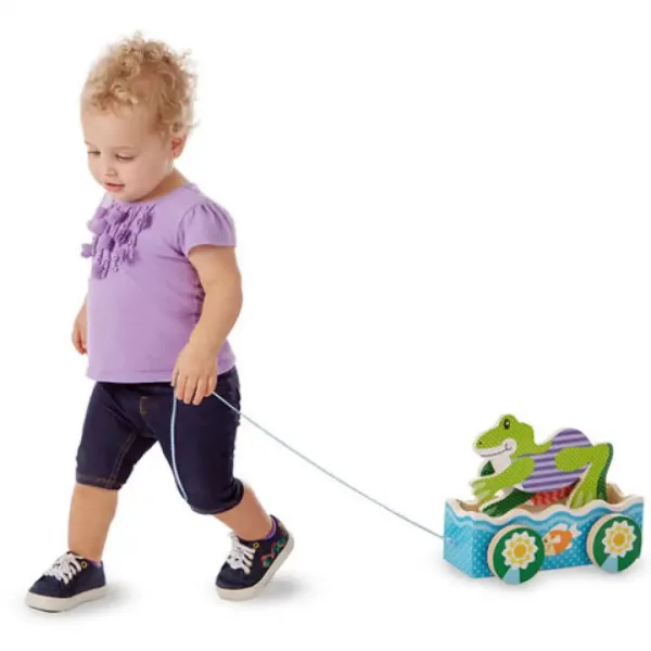 Žabie preteky, drevená hračka na ťahanie - Melissa & Doug obrázok 3