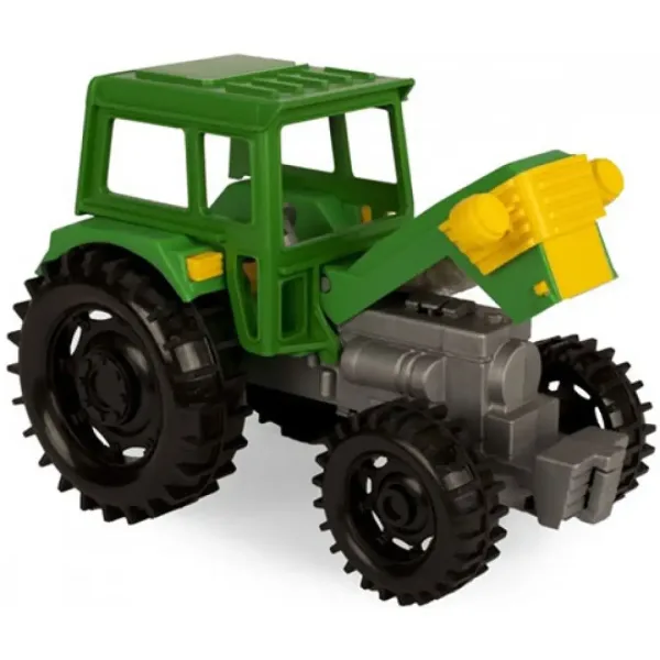 Zelený traktor s  prívesom pre kone 38 cm - Wader obrázok 3