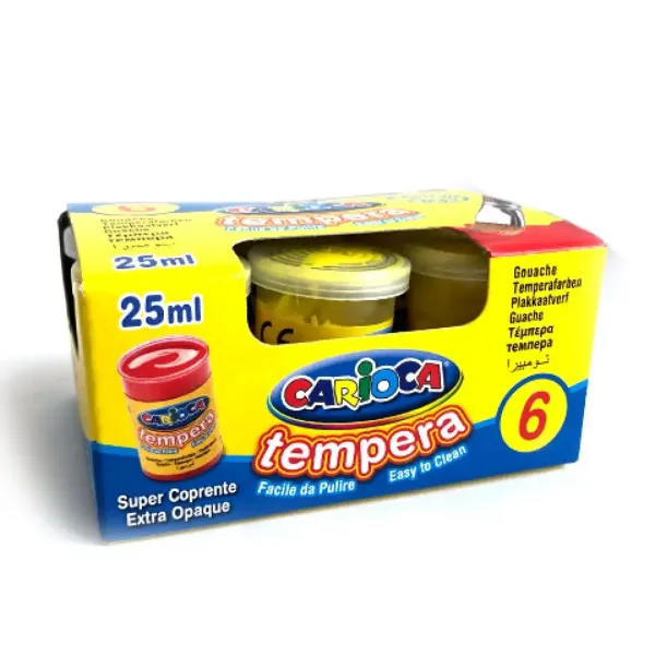 Žltá tempera v tégliku 6x35 g - Carioca obrázok 2