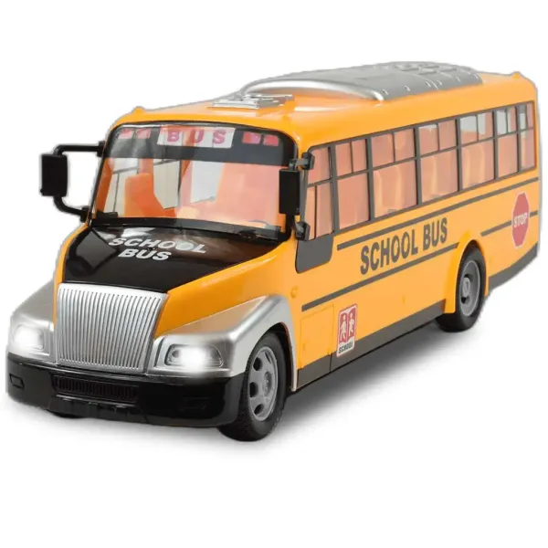 Žltý školský autobus so svetelnými efektmi a akumulátorom na diaľkové ovládanie 27MHz 40cm obrázok 3