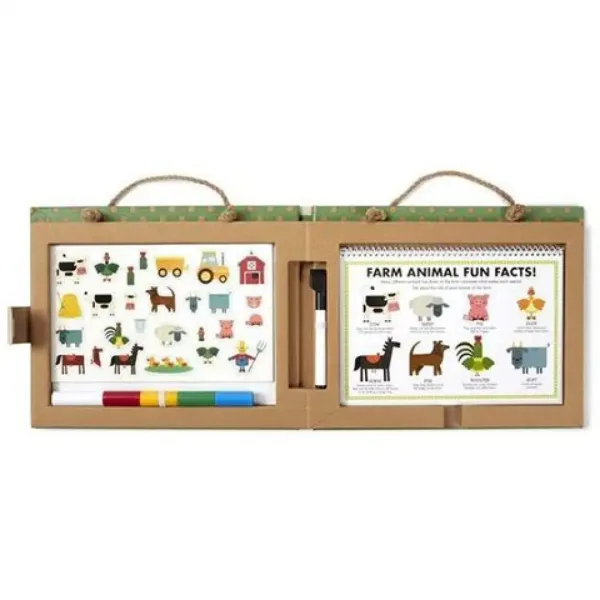 Zmazateľná súprava na kreslenie a magnetická farma - Melissa & Doug obrázok 3
