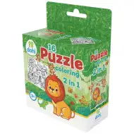 16-dielna omaľovánka puzzle 2 v 1 - Lev