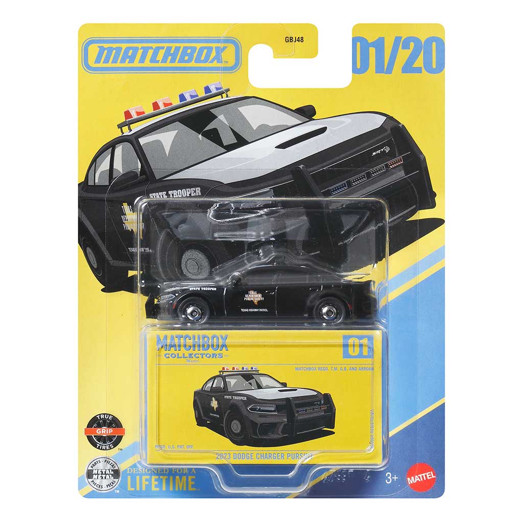 Matchbox Collectors: 2023 Dodge Charger Pursuit zberateľské autíčko 1/64 - Mattel