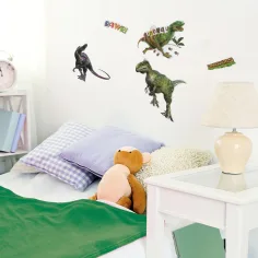 3D Svet dinosaurov dinosaurová nástenná samolepka set s plagátom obrázok 2
