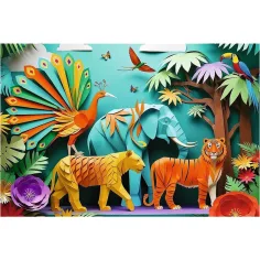 40. výročie - Paper Art: Džungľa 160-dielne puzzle - Trefl obrázok 2