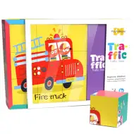 6 v 1 puzzle rozprávkové kocky - Vozidlá