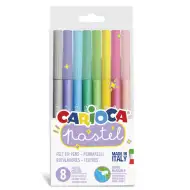 8 dielny set pastelových fixiek - Carioca
