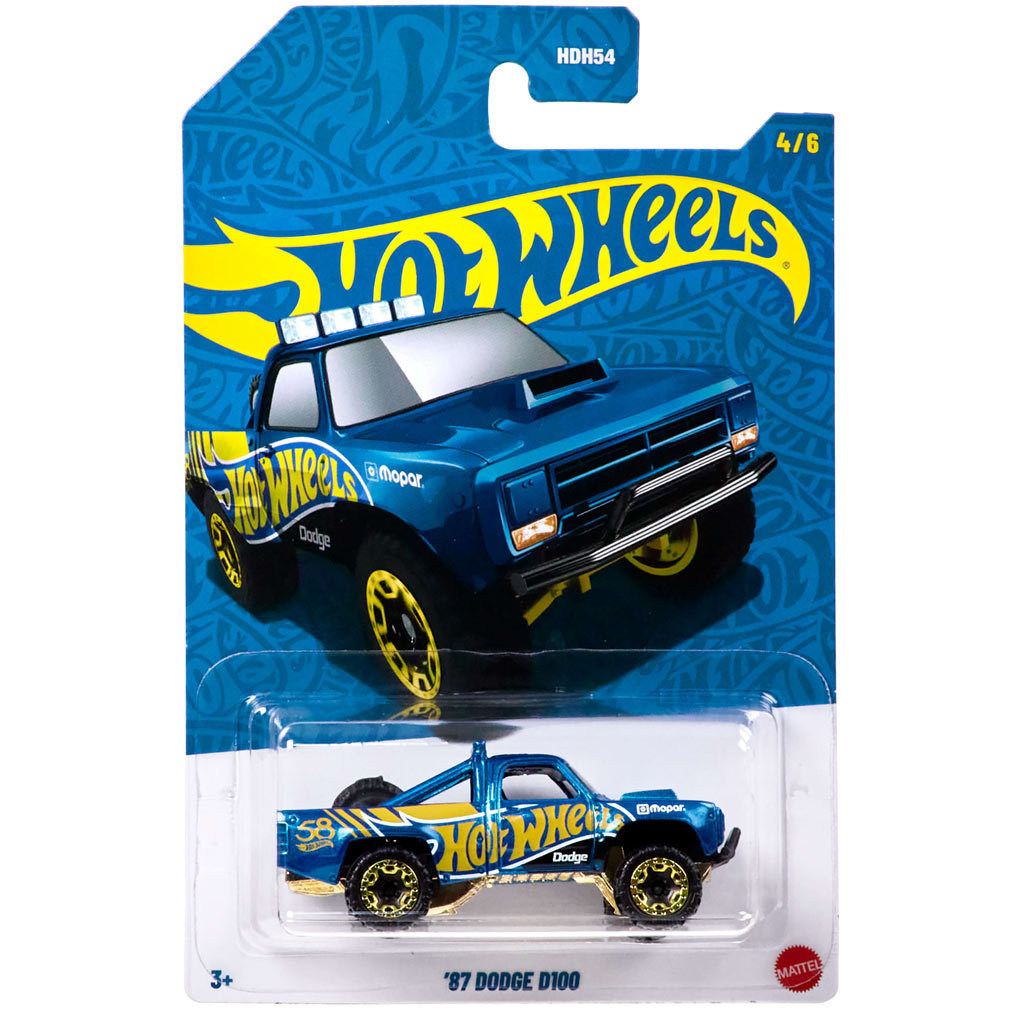 Hot Wheels Pearl & Chrome: '87 Dodge D100 autíčko 1/64 - Mattel