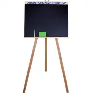 Drevená tabuľa ABC so stojanom