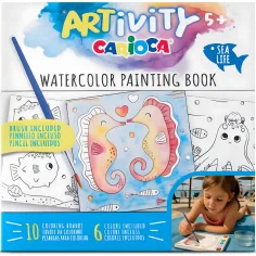 ARTivity: Morské zvieratá akvarelová omaľovanka so štetcom – Carioca