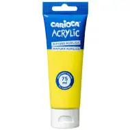 Akrylová farba 75 ml v citrónovo žltej farbe - Carioca