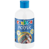 Akrylová farba, biela, 250 ml - Carioca