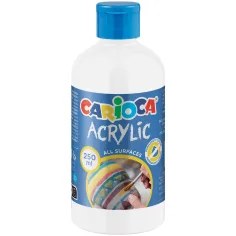 Akrylová farba, biela, 250 ml - Carioca