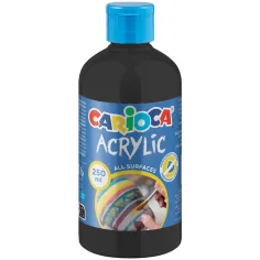 Akrylová farba, čierna, 250 ml - Carioca