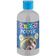 Akrylová farba v striebornej farbe 250 ml - Carioca