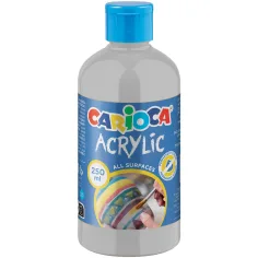 Akrylová farba v striebornej farbe 250 ml - Carioca