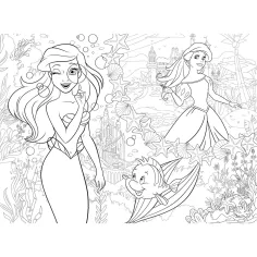 Ariel dva svety 2 v 1 48-dielne Eco mini puzzle a omaľovánka 35x25 cm - Lisciani obrázok 3