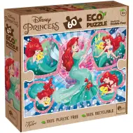 Ariel malá morská víla 2 v 1 60-dielne Eco puzzle a omaľovánka 70x50 cm - Lisciani