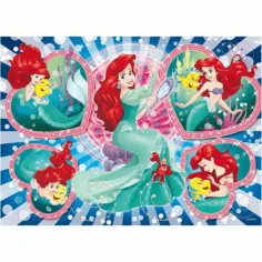 Ariel malá morská víla 2 v 1 60-dielne Eco puzzle a omaľovánka 70x50 cm - Lisciani obrázok 2