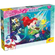 Ariel, malá morská víla 2 v 1, 60-dielne puzzle a omaľovánka 50x35cm - Lisciani