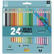 Ars Una: 24-farebná trojuholníková súprava farebných ceruziek s orezávačkou