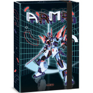 Ars Una: A.R.M.S. box na zošity s gumičkou s motívom robota A4