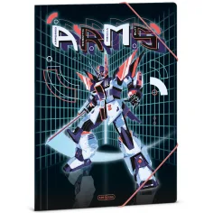 Ars Una: A.R.M.S. obal s gumičkou a motívom robota, formát A4