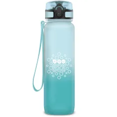 Ars Una: Bez BPA, motivačná fľaša s farebným prechodom, matná - 1000 ml - Ice