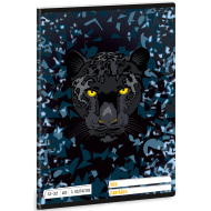 Ars Una: Black Panther s panterovým vzorom linkovaný zošit pre 3. ročník A/5 12-32