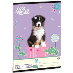 Ars Una: Cute Animals - Aussie A/5 linkovaný zošit pre 1. ročník 14-32