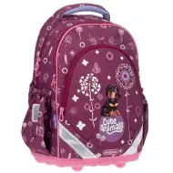 Ars Una: Cute Animals - Školská taška s anatomickým dizajnom a vzorom šteniatka jazvečíka, batoh 33x42x21cm