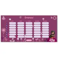 Ars Una: Cute Animals - Šteniatko jazvečíka obojstranný rozvrh hodín