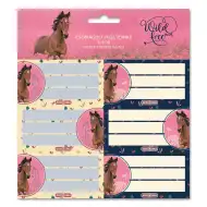 Ars Una: Divoký a slobodný balíček zošívaných etikiet s motívom koňa, 3x6 ks