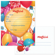Ars Una: Farebná sada 10 pozvánok s balónikmi a obálkami
