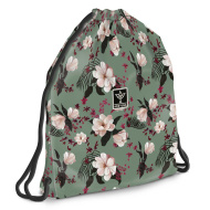 Ars Una: Flowery Green tínedžerský vak na telocvik, športový vak 37,5 x 46 cm