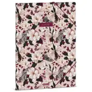 Ars Una: Flowery Pink kvetinová gumičková zložka A/4