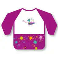 Ars Una: Nepremokavá maliarska zástera s dlhým rukávom - Pink Splash