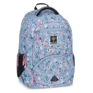 Ars Una: Pearl Blossom Blue kvetinový ergonomický školský batoh, ruksak 33x45x24cm