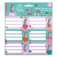 Ars Una: Rozkošné zvieratá - Balené zošitové etikety s mačacím vzorom 3x6 ks