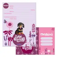 Ars Una: Roztomilé zvieratá - Šteňa s mačiatkom 10-dielna sada pozvánok s obálkami