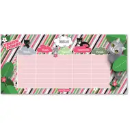 Ars Una: Think Pink mačací jednostranný, obojstranný rozvrh hodín