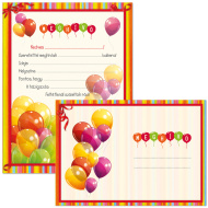 Ars Una: Veselá sada 10 ks pozvánok s balónikmi a obálkami
